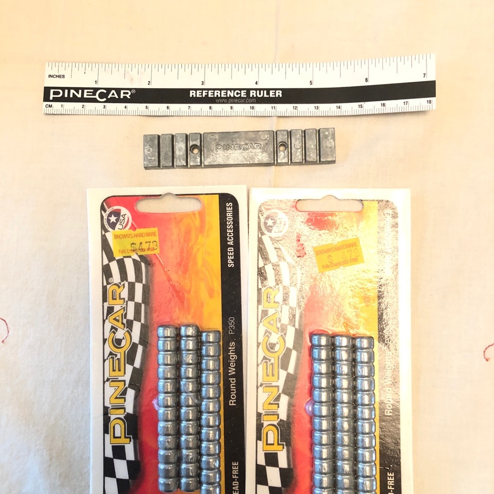 Pinewood derby car weights - Picture 3 of 5